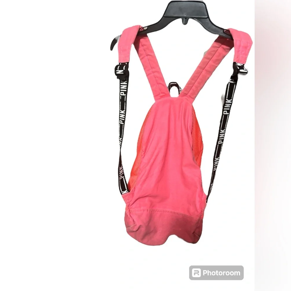 PINK By Victoria’s Secret Pink/Orange Mesh Book Bag with Zip Closure - Picture 4 of 13